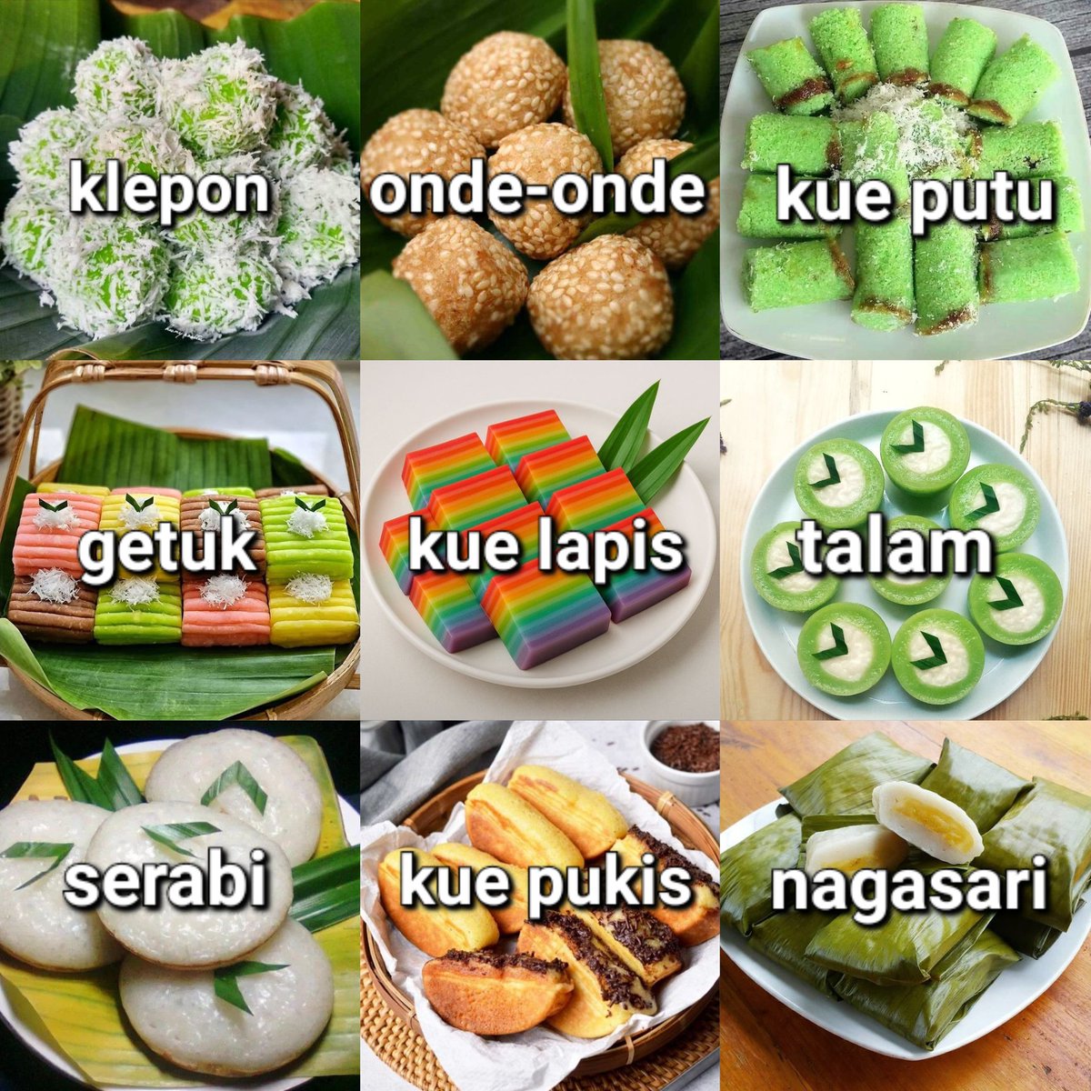 piscesgirle's tweet photo. dari 9 kue tradisional ini, mana yang paling kamu suka? https://t.co/wYkqZUq61y