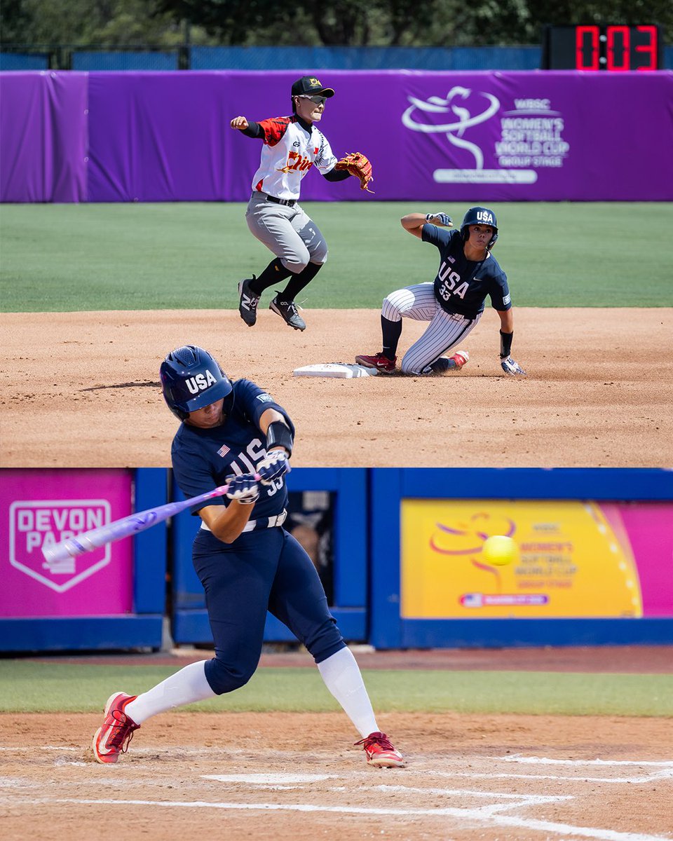 OU_Softball's tweet photo. Sooners had success in the @WBSC World Cup Group Stage!

📸 @USASoftball https://t.co/d8dIW1gtty