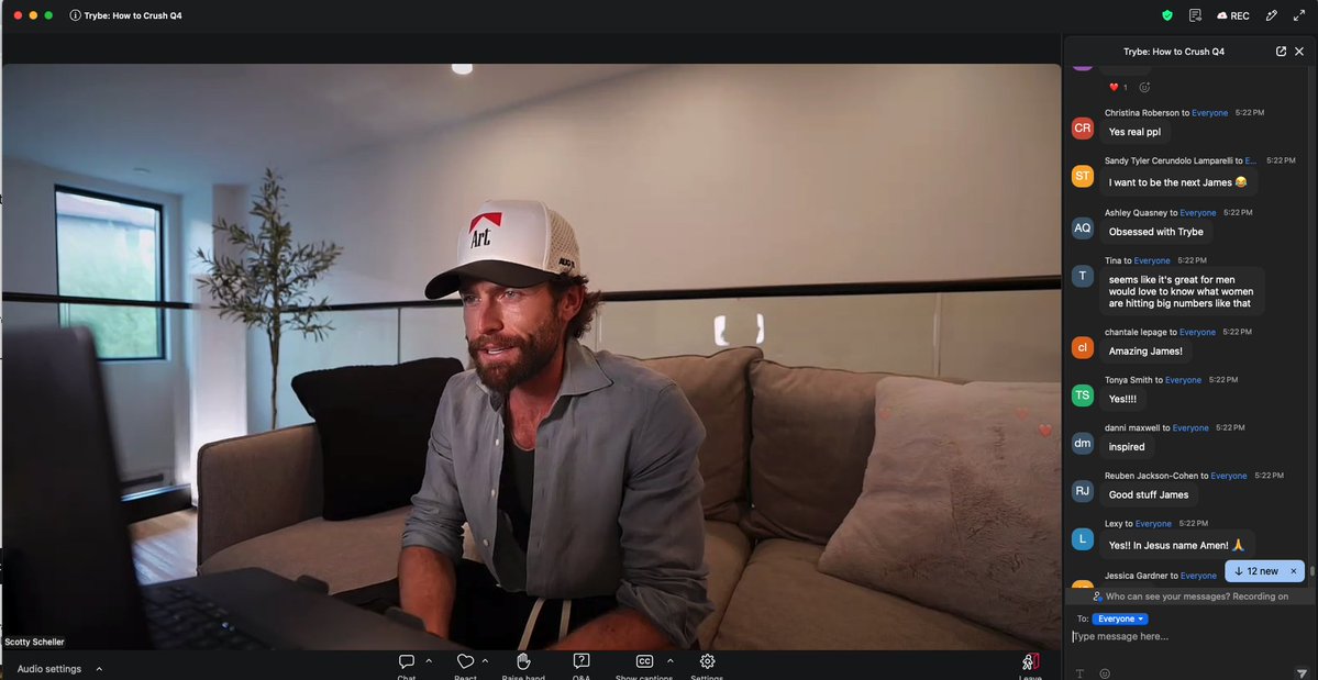 hararidylan's tweet photo. 1,200+ creators are in our 'How to Crush Q4' webinar.

It's wild hearing these stories.

- Creators quitting their full-time jobs for Trybe. 

- Creators whose Trybe earnings > TT Shop earnings (this is becoming increasingly common).

Everyone is so hungry to crush Q4. 

Half of the live comments are simply, 'I love Trybe!!!'

The community is the coolest part of what we're building. 
@TrybeUGC