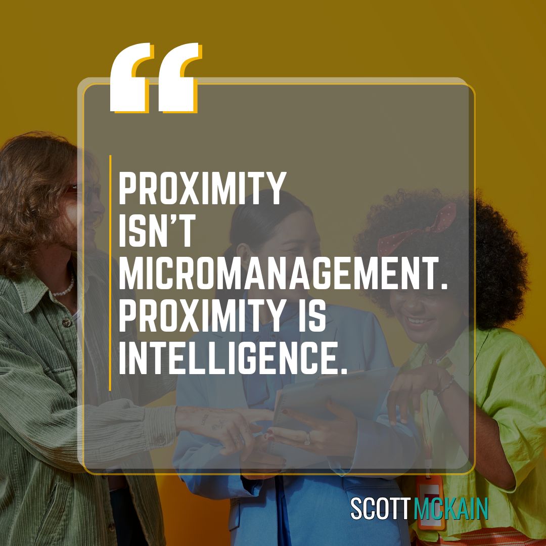 scottmckain's tweet photo. Great leaders don't need to go undercover. They need to stay close.

Just wanted to share one of the things that struck me while watching Carlie Irsay-Gordon on the sidelines was how much a leader can learn simply by being present. 
Not taking over. Not second-guessing every decision. 

Just paying attention to what is really happening. Because leadership from a distance can create assumptions. Proximity creates understanding. Proximity isn't micromanagement. Proximity is intelligence.

The best leaders don't need to disguise themselves to discover what's happening inside their organization. They stay close enough that the truth doesn't have to find them.

What about you?, how do you stay close enough to understand your organization without getting in the way?

#Leadership #LeadershipMatters #BeyondDistinction