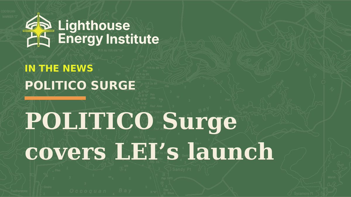 LHEnergyInst's tweet photo. Check us out in Surge⚡️... @politico's newest energy newsletter with an electricity twist!

Thanks to @bstorrow for interviewing our president, Devin Hartman. They discussed questions like "why does the world need another think tank?" and "how are you going to approach climate?" https://t.co/yYNmWTlLLh