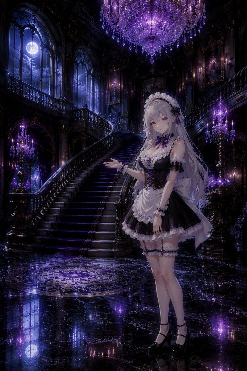 moonworks_jp's tweet photo. 月夜の洋館ホールの案内人
静かな洋館で来訪者を迎えます。 https://t.co/r0LHICYfL9