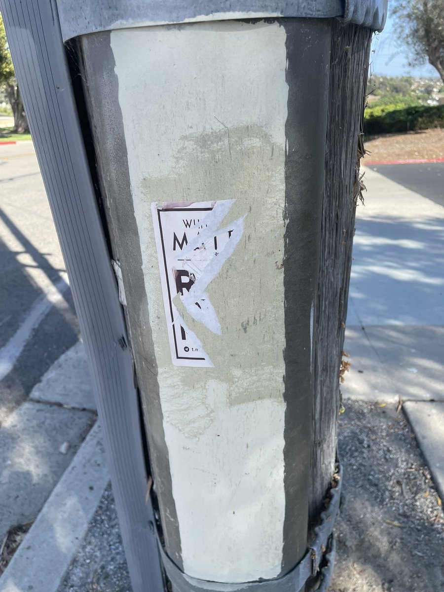CaliforniaWLM's tweet photo. See it does happen sometimes but we keep on putting up Propaganda to show our White neighbors they’re not alone! 
 Tip: I use spray adhesive and the last a bit longer. https://t.co/ZxDXEnT93c