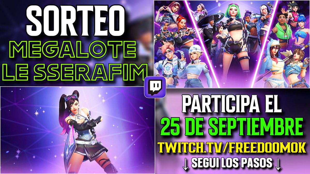 MisaaOrtizOk's tweet photo. ⚠️SORTEO MEGALOTE LE SSERAFIM ⚠️
• Requisitos:
👤Seguirme en X, Twitch e Instagram
👥Menciona un amig@ + tu user en Twitch
🔄RT y LIKE💙
🗓️Sorteo: 25/09 x Twitch
• Muchas gracias a Blizzard y @OverwatchLATAM por los códigos ♥
#OWLATAMLESSERAFIM
#OWLATAMMegaloteGiveaway https://t.co/HPq4sfngan