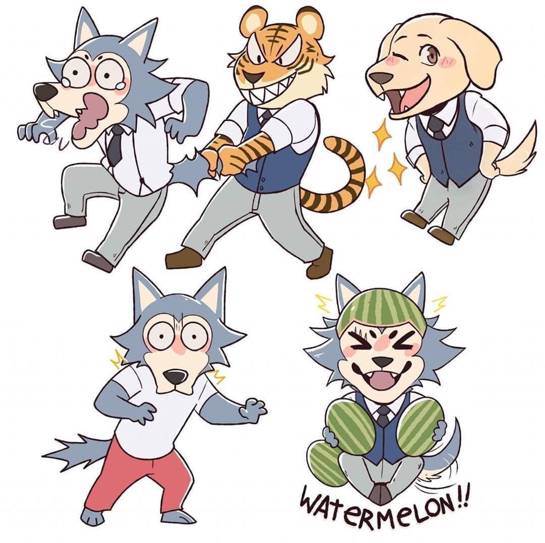 jeanette_701's tweet photo. When your friends bully you but you like melons now๐บ #BEASTARS #Legoshi #Bill #Jack #Watermelon #BeastarsMeme #Anime #Furry #CherrytonAcademy #Wolf https://t.co/YeLnRpPosf