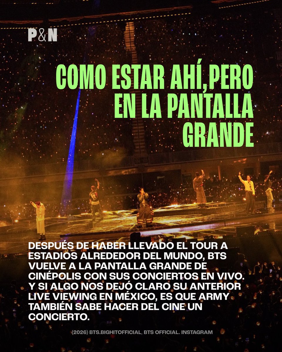 Cinepolis's tweet photo. ARMYS, prepárense porque Arirang no ha terminado… apenas comienza y ahora llega al cine. 💜🫰🏼 #BTSArirang 
@Paloma_Nacho https://t.co/qLT4h13eex