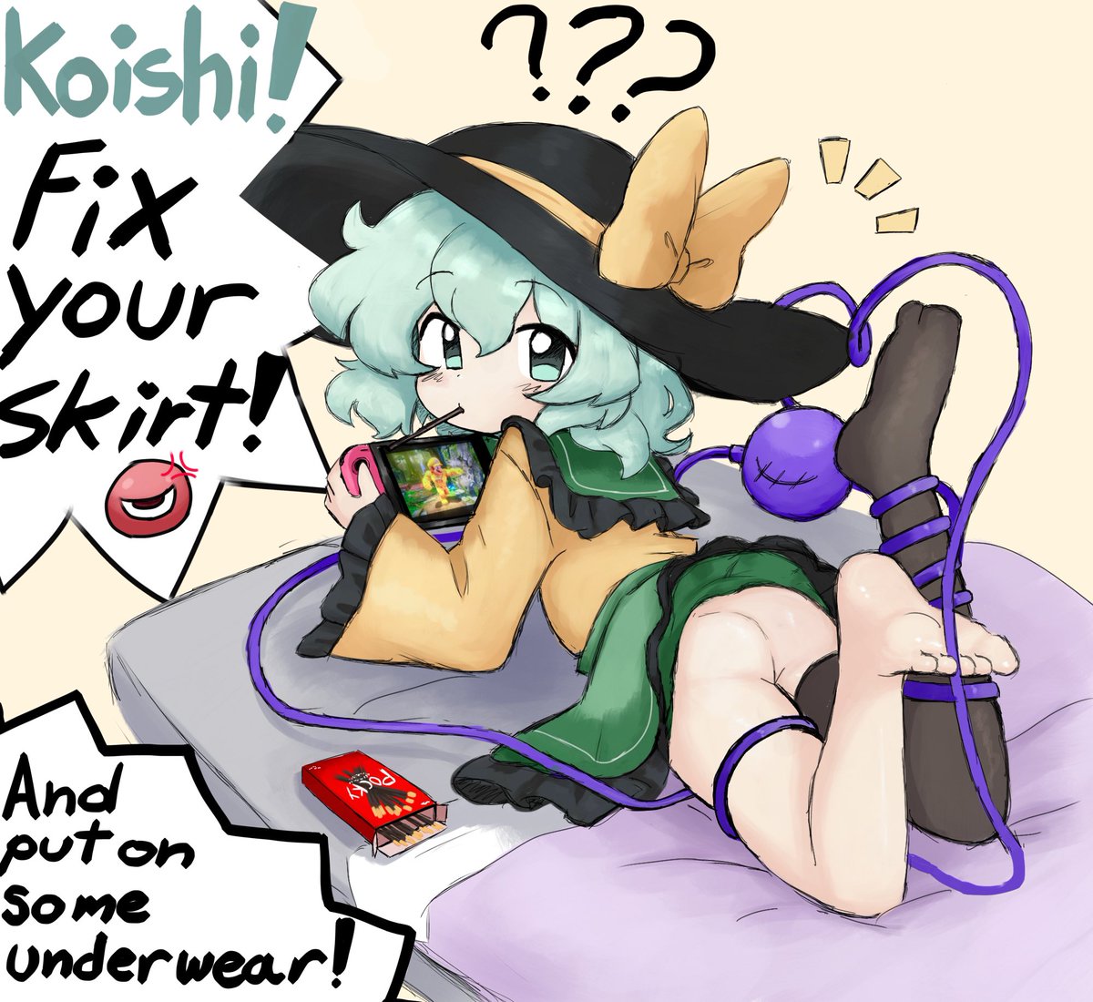 Wickedjabbawock's tweet photo. Clumsy Koishi https://t.co/aTPAnnoj6g