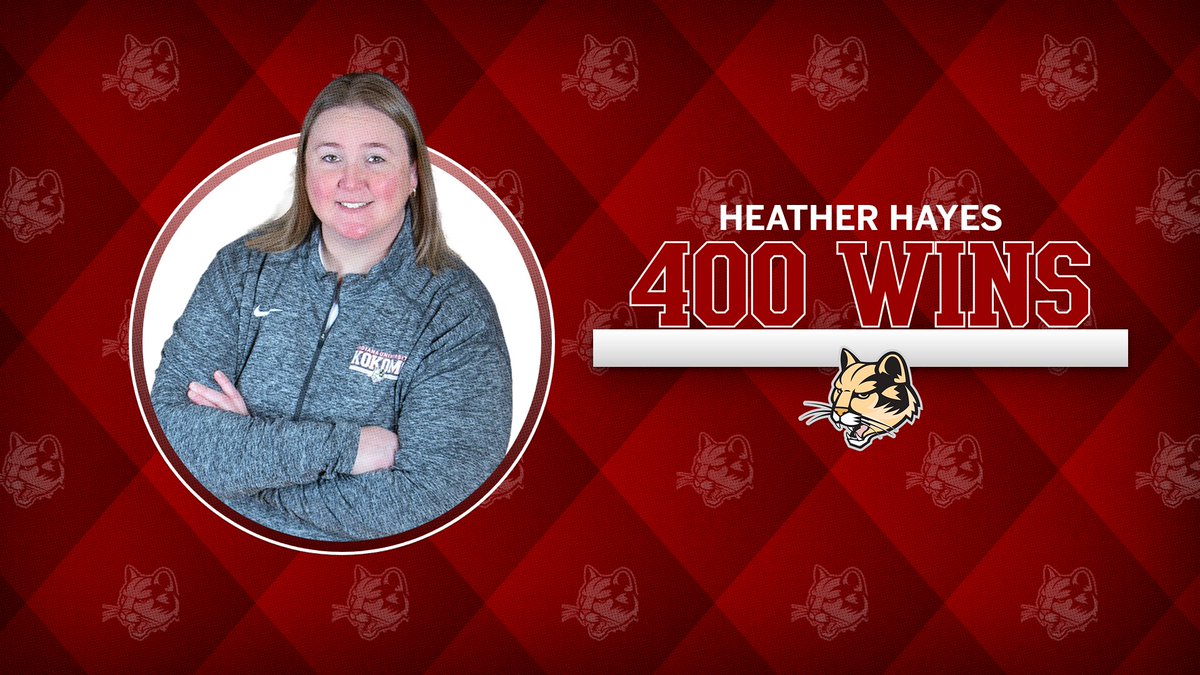 IUKVB's tweet photo. 𝟒𝟎𝟎 𝐖𝐈𝐍𝐒. 𝐀𝐋𝐋 𝐀𝐒 𝐀 𝐂𝐎𝐔𝐆𝐀𝐑. 

With tonight's victory, Head Coach Heather Hayes has officially reached an incredible career milestone, with every win coming at the helm of IU Kokomo Volleyball!

One program. One incredible legacy.

Congratulations, Coach Hayes! https://t.co/538T8WfvHT