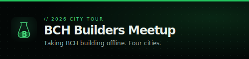 Nurain_Dev's tweet photo. We're taking BCH building offline. 🧪

For months we've run the BCH Builders Meetup online, connecting builders across Nigeria and beyond. Now we want to meet them where they are.

A four-city tour: Adamawa, Taraba, Gombe, and Bauchi. Four months, real builders, documented outcomes, and the foundation for a bigger 2027 expansion.

Support the pilot 👉 https://t.co/nPrAU14caY

💚 #BitcoinCash