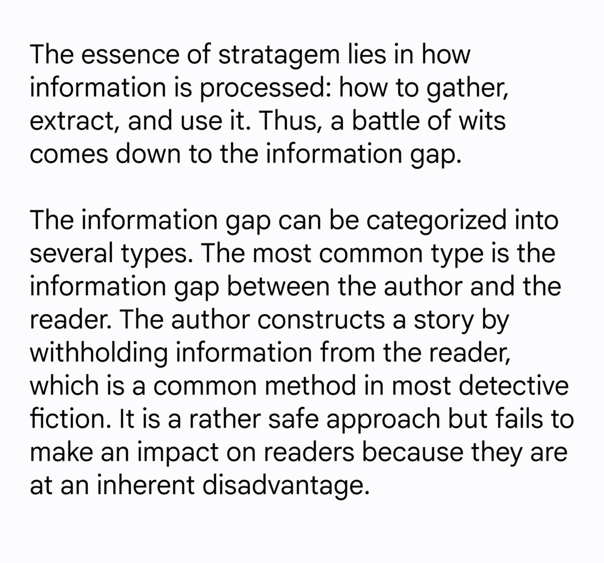Pekoelotte's tweet photo. I did an English translation of Fulan's (Jing Yuan's writer) post about Jing Yuan and the essence of stratagem

------

"To me, the brilliance of Jing Yuan’s character lies in the fact he was forced into a passive position by the crippling information gap from start to finish." https://t.co/qpoIV62p11