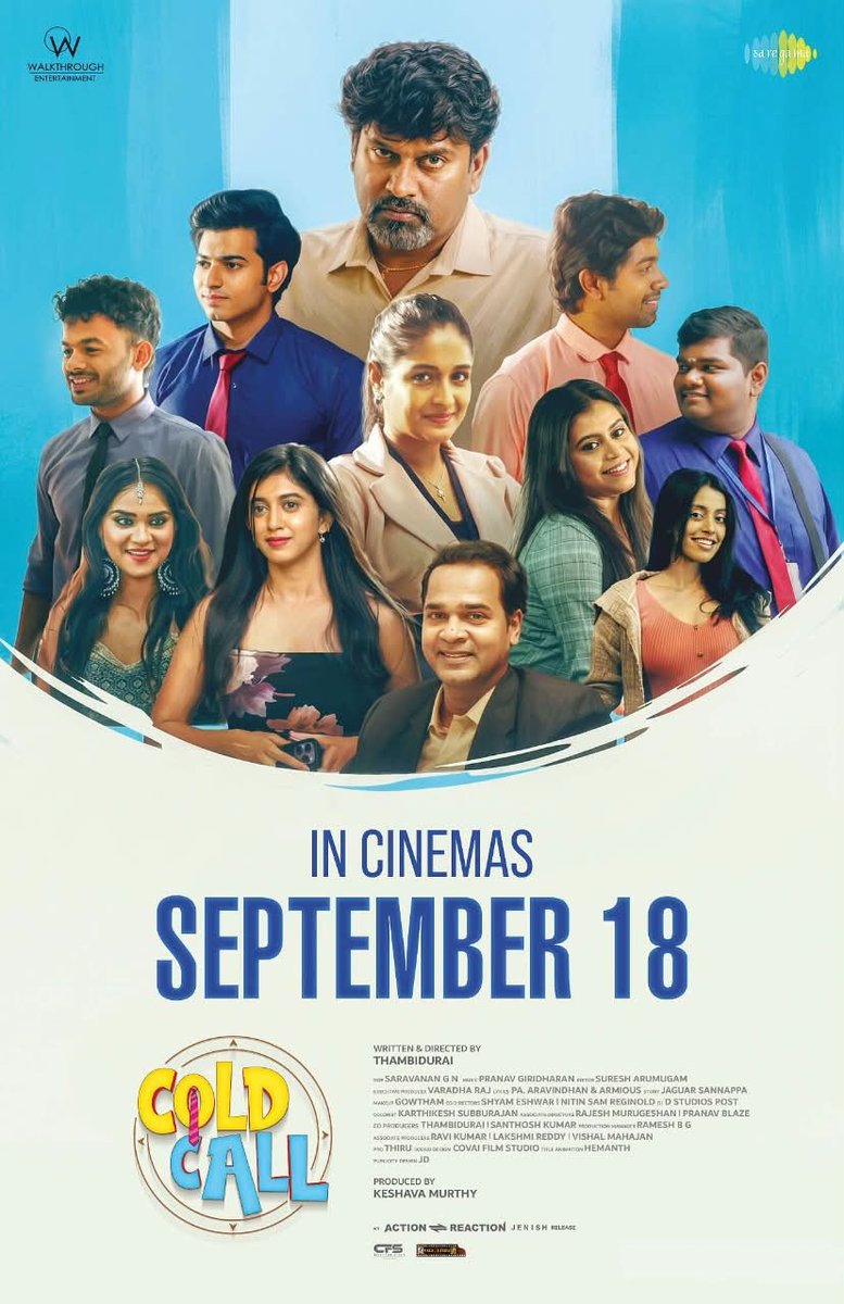 CinevasanthPro's tweet photo. #Coldcall Movie From Sep 18

#ColdcallMovie @walkthroughent @ActionJe @VeeJenish @sidmoolimani @s_for_santhosh @shree_vaishnaav  @amitaranganath @nishahegdeoff @urs_nandagopal @PranavGiridhar1 @ChengappaPayal @Dstudiospost @saregamasouth @pro_thiru https://t.co/cTTIdBxDM6