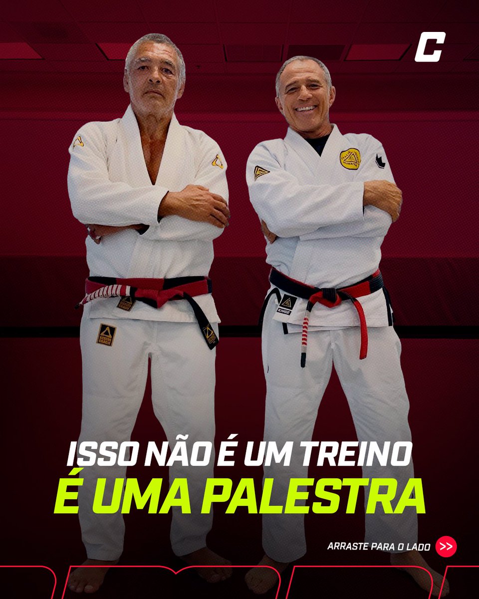 combate's tweet photo. LENDAS! 🥋❤️

Rickson Gracie e Royler Gracie se reencontraram para um treino, em um daqueles momentos que fazem qualquer fã de jiu-jítsu parar para admirar. Dois irmãos,  um legado que atravessa gerações dentro das artes marciais.

*Contém texto alternativo.

#JiuJitsuNoCombate https://t.co/iDhwpjTH9X