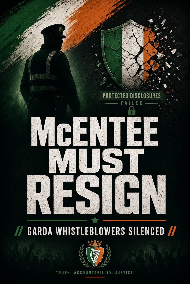 pat78297373's tweet photo. Helen McEntee must resign.
RTE Investigates showed the Garda Protected Disclosures system being undermined. 
She is accused of interfering in a whistleblower’s disclosure and exposing his identity.
That’s not a minor error. 
#McEnteeMustResign https://t.co/oZ8cLnk9dU