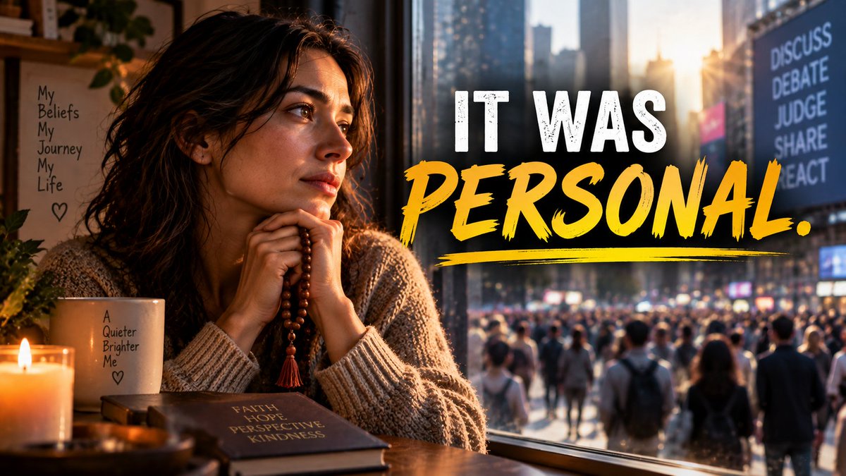 VariousViewsOff's tweet photo. What happens when something deeply personal becomes something everyone feels entitled to see, question, or judge?

Belief can offer meaning, comfort and belonging. But when it becomes public, something else can enter the picture — identity, comparison, influence… even power. https://t.co/WAUpkl815w