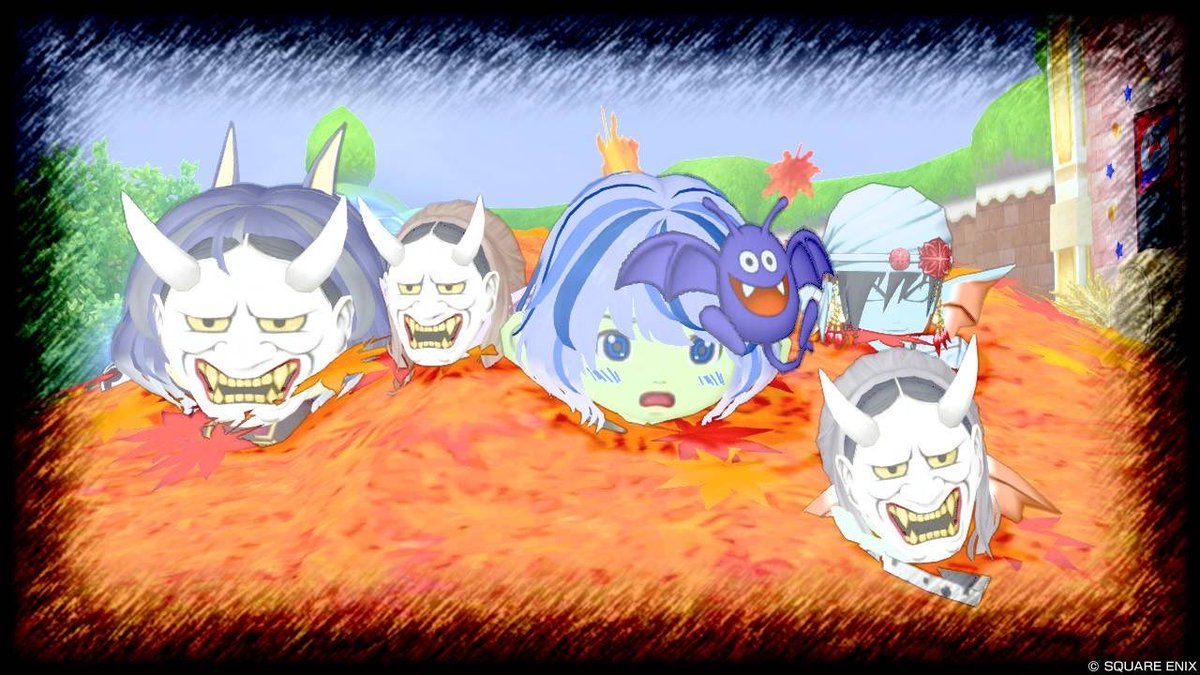 Dq10Lemon's tweet photo. 秋冬ドレアお披露目会しようと思って集まったらなぜかこんなことになってしまいました👹 https://t.co/96F8B9Hy5R