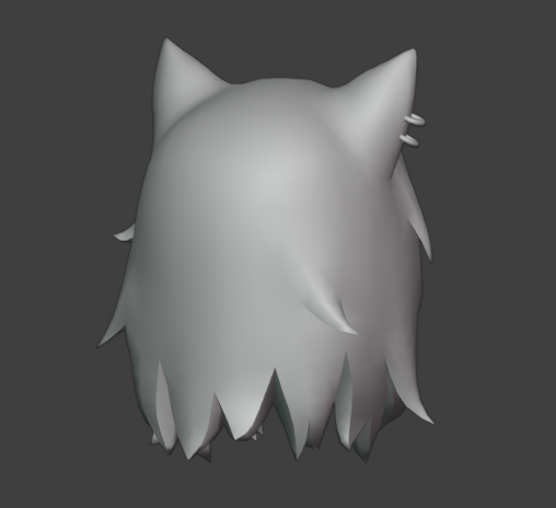 AldairianOne's tweet photo. canonically, considering every angle yaniko's hair been seen in both anime n manga, the most consistent version of it would be like this in 3D, I swear I STUDIED THIS THING 
#ChainsmokerCat #YaniNeko #WIPㅤ https://t.co/VtwZosiRig