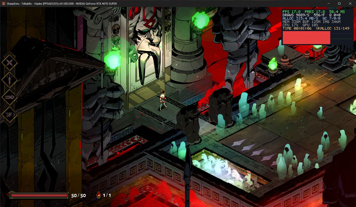 CursedIfElse's tweet photo. Big progress for SharpEmu! With the upcoming dev update, we can now get into a lot more 3D&amp;2D games, and some are already playable with only minor graphical issues. https://t.co/yZ7w9v7SGh