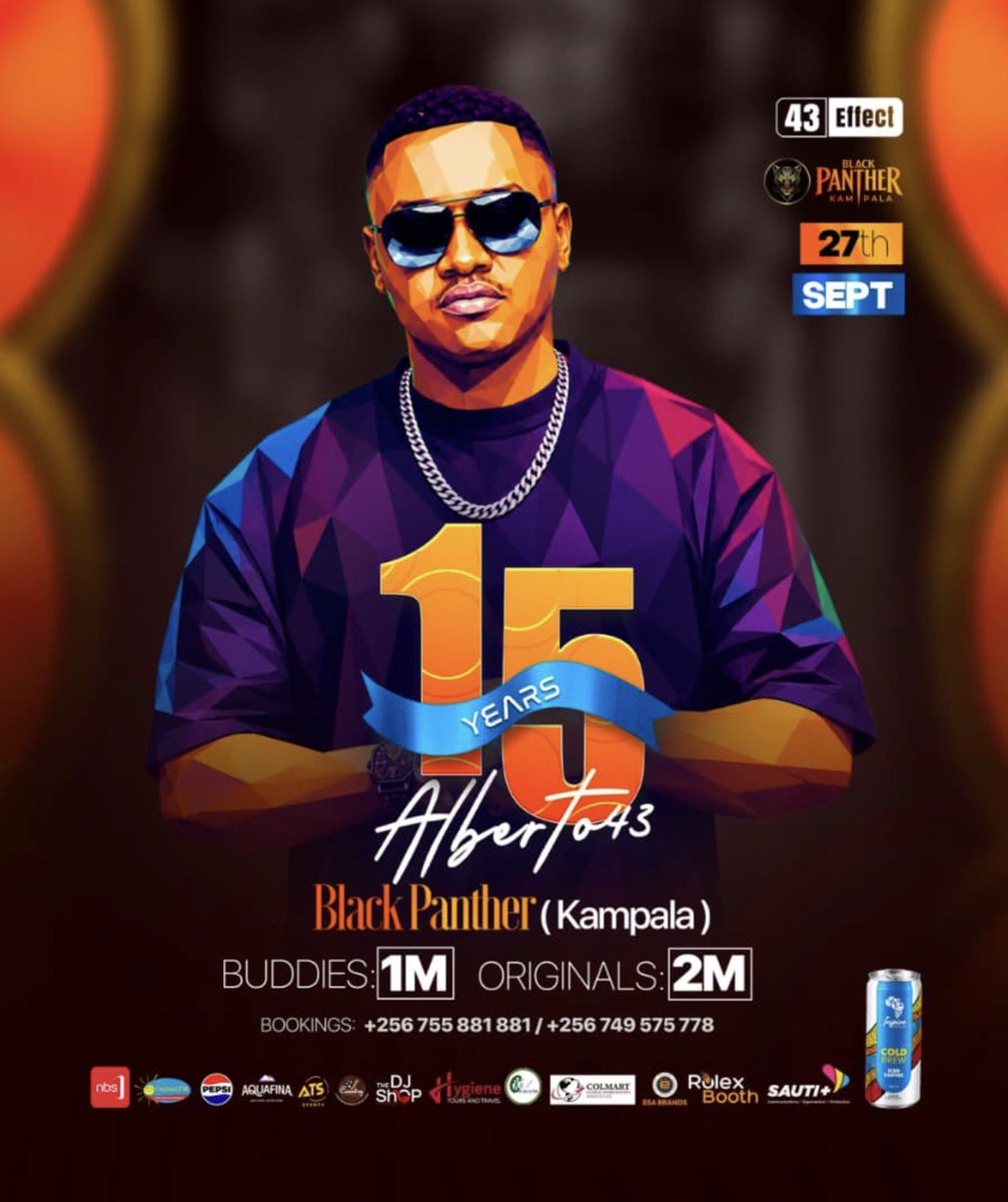 StormLegacy92's tweet photo. #15yearsofdjalberto is happening u ought not to miss this party!!! Have you secured yr ticket??? ??? And the western Uganda watch out for this crew tho weekend we’re in yr area!! Come let’s activate this party https://t.co/8LrP2LVpos