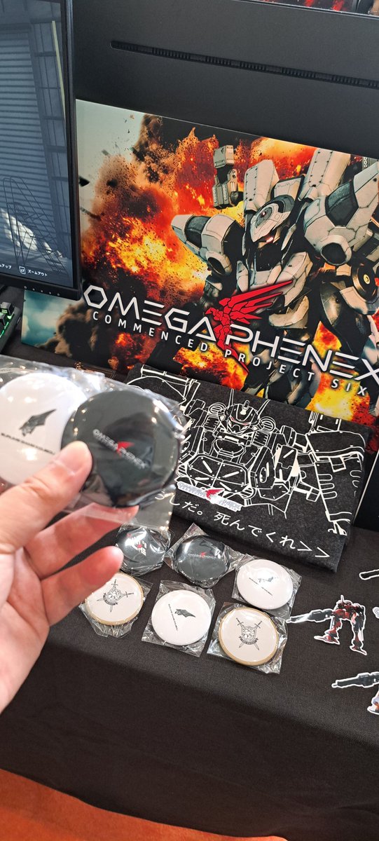 prince_ue4's tweet photo. インディコーナーで　最高のメカゲー
OMEGA PHENEXを発見☆
ウィッシュリスト登録とXフォローで
バッジをゲットしたぜ!!　デザイン超お洒落
#TGS2026 https://t.co/GlfCJpHEYh