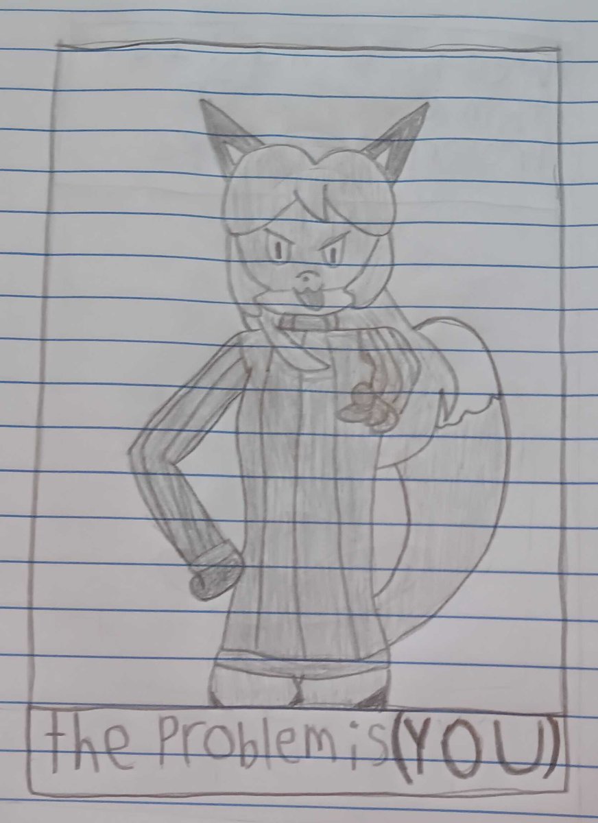 Degenerate_Bug's tweet photo. #Furry #Averi #Fiddleafox
"The problem is (YOU)"

My favorite thus far, we all love Averi here!
Left arm looks bad, both hands could be better, and the face doesn't sit right with me personally. https://t.co/YBJZcJEmmQ