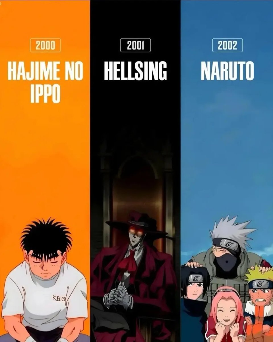 RiteshC76's tweet photo. Best anime from each year 2000-2025 https://t.co/70vaJZtRjX