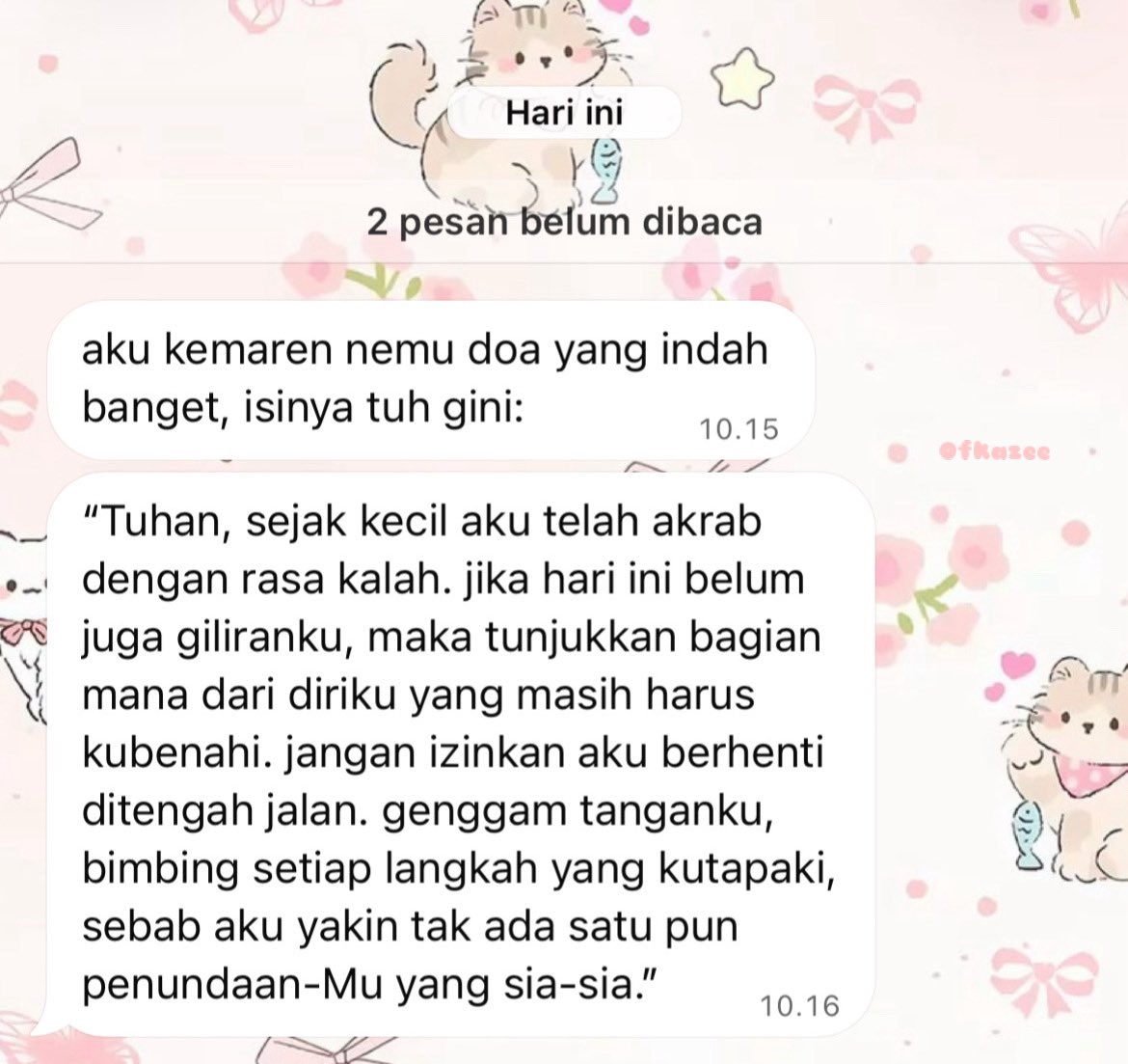 Ofkazee's tweet photo. Aamiin Allahuma Aamiin 🤍
kalau hari ini belum giliran kita, semoga kita tetap kuat ngejalanin prosesnya 🥹🥲🫶🏻 https://t.co/r0RvwVmQmB