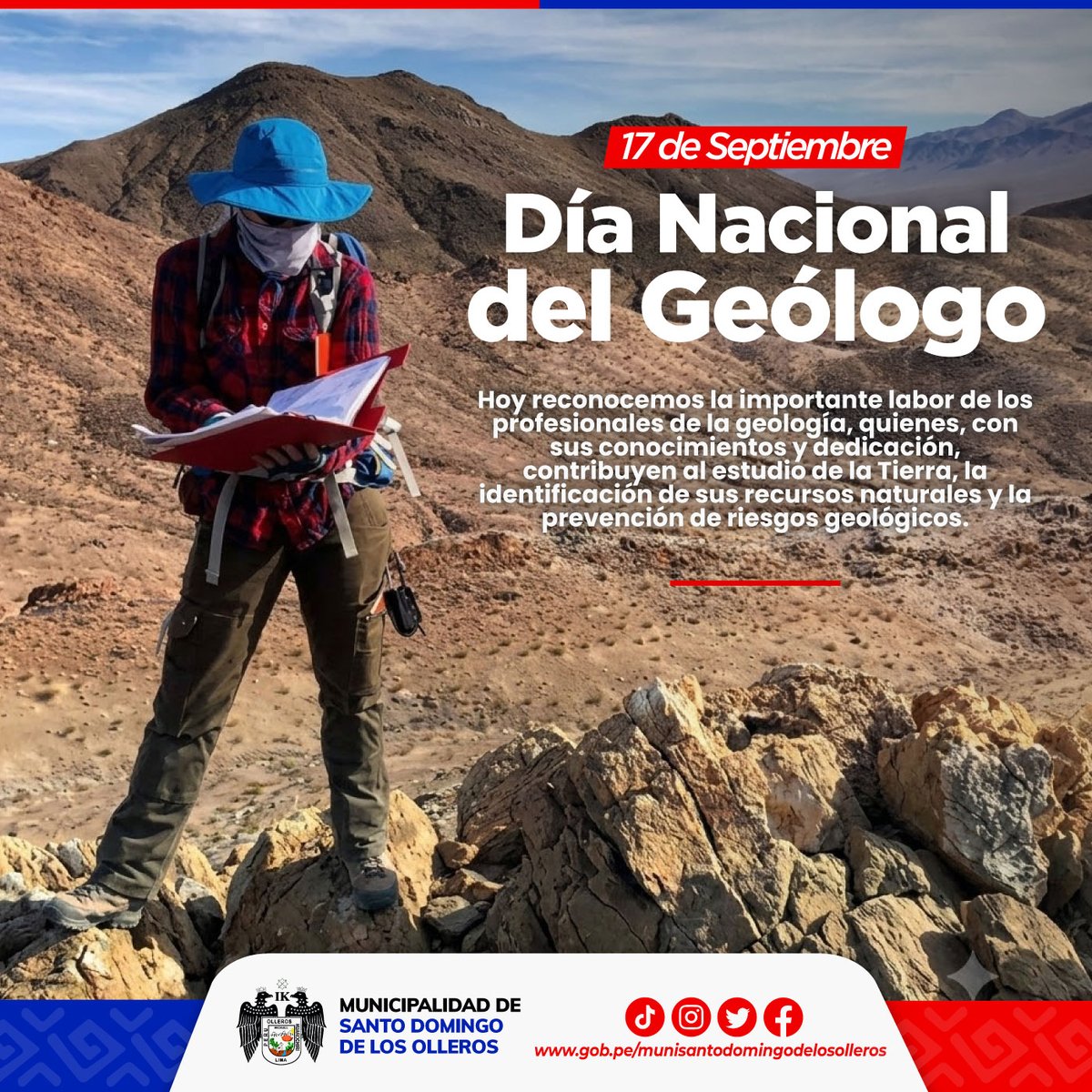 MuniOllerosHuar's tweet photo. 🪨🌎 ¡FELIZ DÍA NACIONAL DEL GEÓLOGO! 👷‍♂️✨
Hoy rendimos homenaje a los profesionales de la geología, quienes, con ciencia, dedicación y compromiso, nos ayudan a comprender la Tierra, sus recursos naturales y los procesos que transforman nuestro entorno. https://t.co/TYmssPiCMH