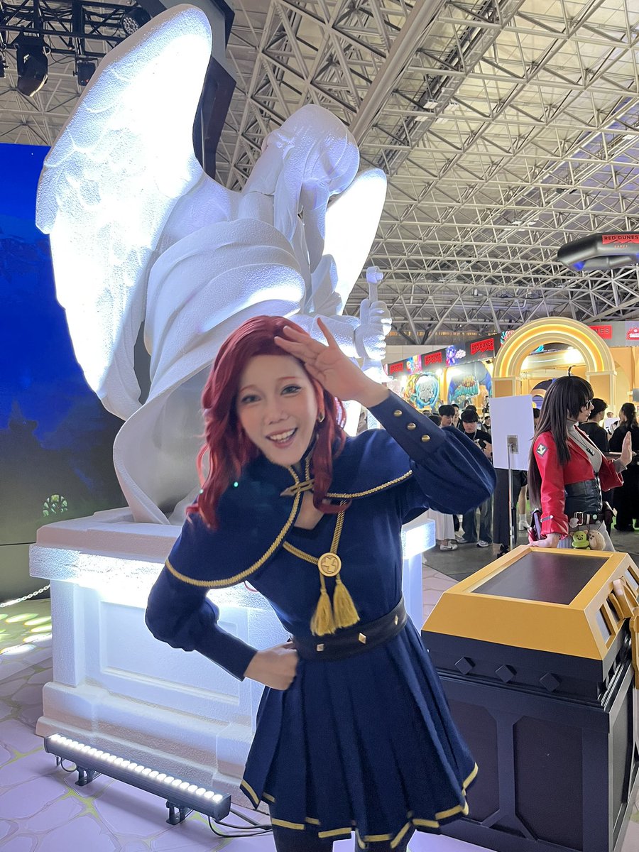 juinciel's tweet photo. マビノギモバイルのブースにもお邪魔しました！
事前登録したら冷汗タオル貰えたよ！ https://t.co/fohgUY3TZB