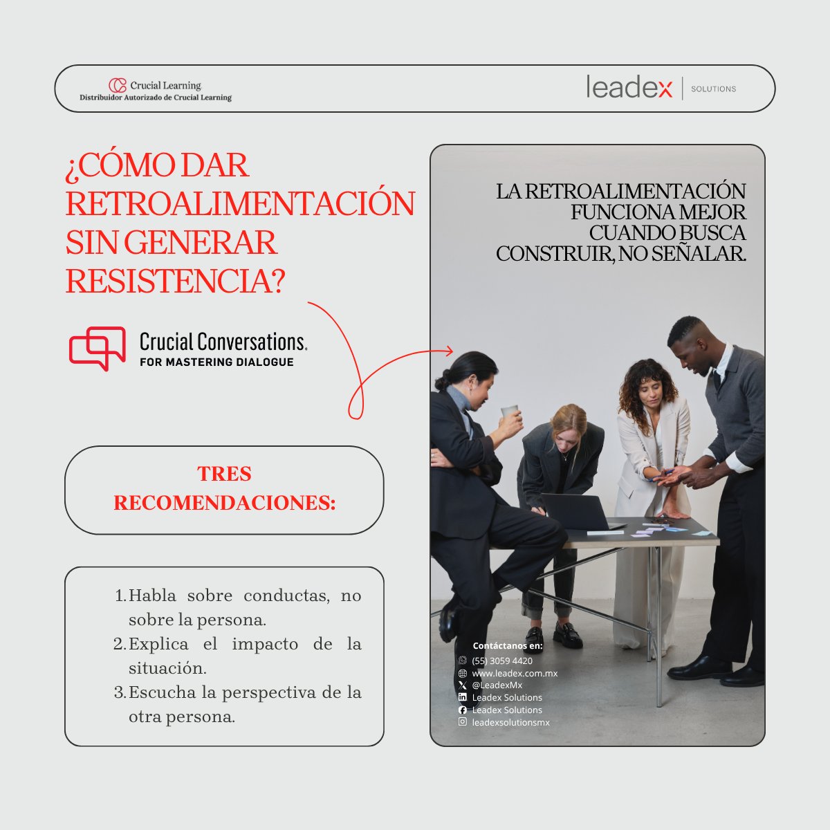 RacielSosa's tweet photo. 💬✨ Dar retroalimentación no debería generar resistencia… cuando se hace con claridad, también construye confianza. Hablar bien es liderar mejor.
#LiderazgoConsciente #ComunicaciónEfectiva #FeedbackProfesional #InteligenciaEmocional #CulturaOrganizacional #Leadex https://t.co/N3YPF4J08L