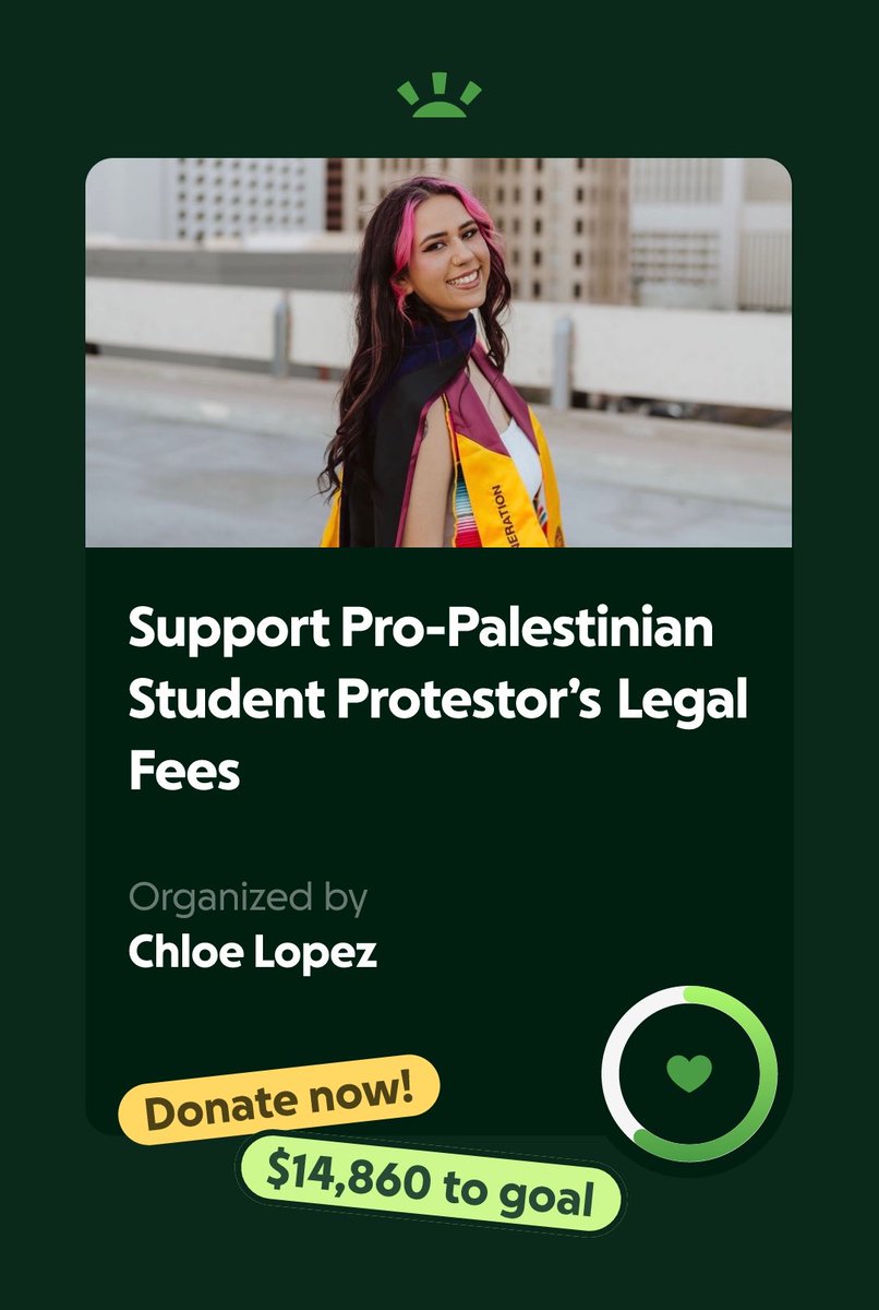 girlpowertbh's tweet photo. Mya graduated law school in May 2025 and is now a licensed attorney. Her 2024 arrest at ASU while peacefully protesting the genocide of the Palestinian people led to legal fees tied to licensure. Please share or donate via her GoFundMe page. https://t.co/vtPxOS0YDc https://t.co/u36wFAsamN