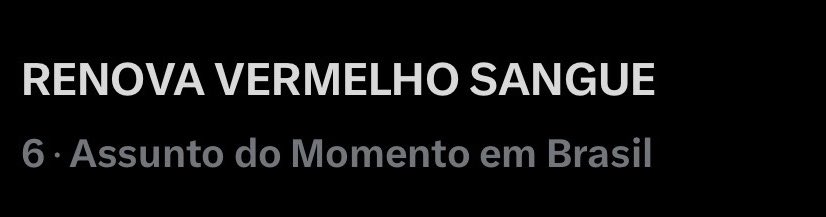 Nicobway's tweet photo. que babado!!! 

RENOVA VERMELHO SANGUE
#VemT3VermelhoSangue https://t.co/Dli98ncCWt