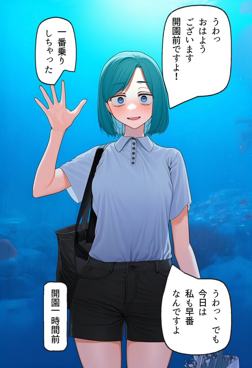OnThecloudrock's tweet photo. 開園前の水族館の内緒（1/2） https://t.co/FJ2fm4dZUv