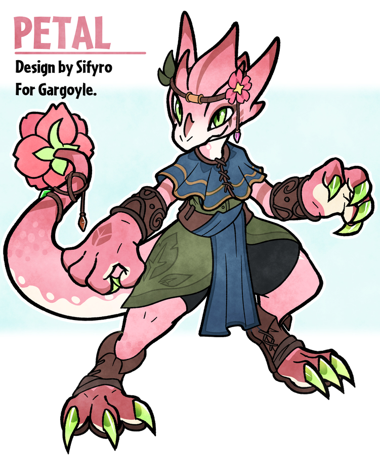 sifyro's tweet photo. Designing a daily Kobold. He's called Petal :3 https://t.co/O1qGeCUu6b