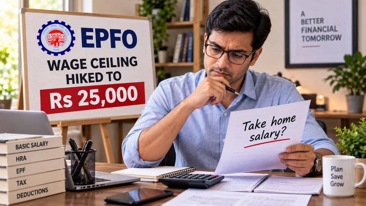 VishalVishwkrm's tweet photo. EPFO wage ceiling UP! ⬆️ What changes for your PF? Will your take-home pay take a hit? Impact varies. Get the details on your salary & PF! #EPFO #PF #Salary #WageCeiling https://t.co/raKjYDTyYO