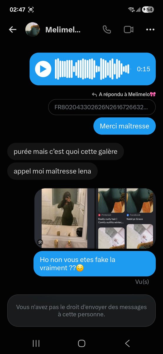 soumiis_blanc's tweet photo. ⚠️ @maevasjsn est une fake !⚠️🤡🤡🤡 faites tourner. https://t.co/uG1b1cwd07