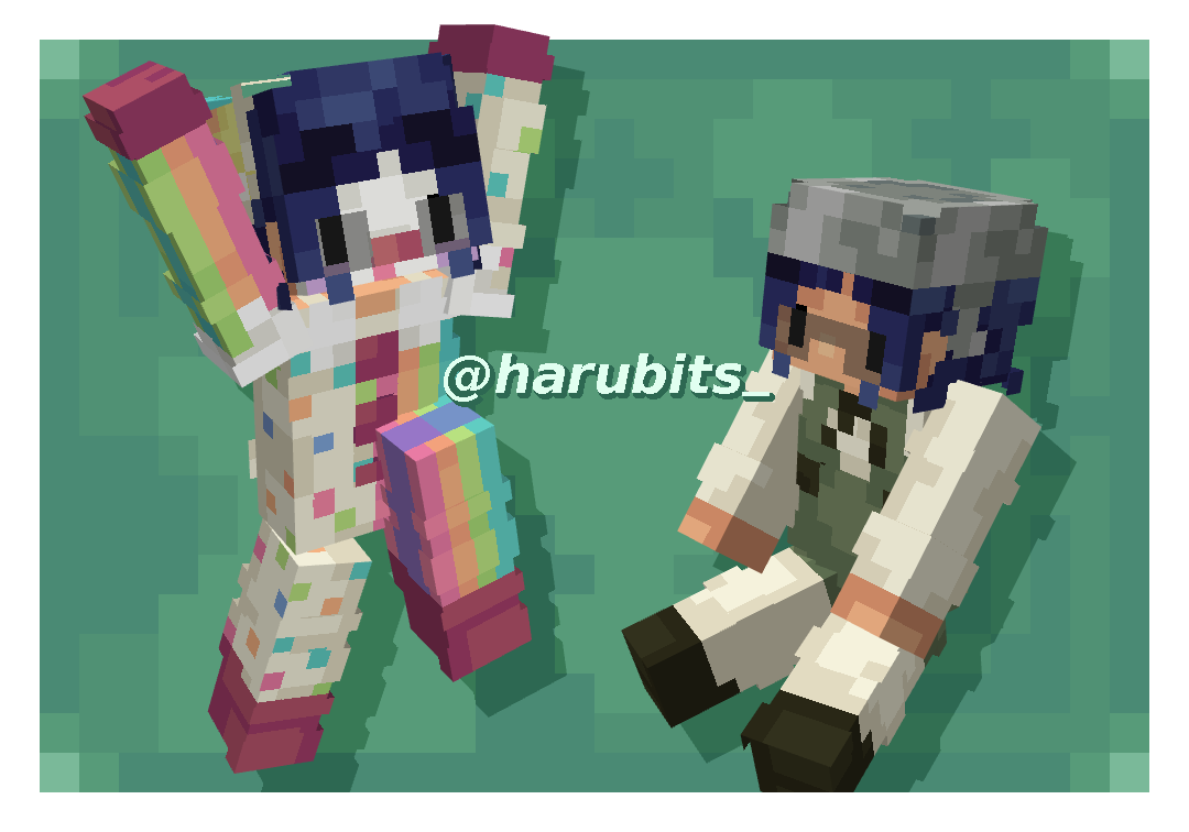 harubits_'s tweet photo. Minecraft skin comission for @petplaygames ! https://t.co/x2ilAzlXDI