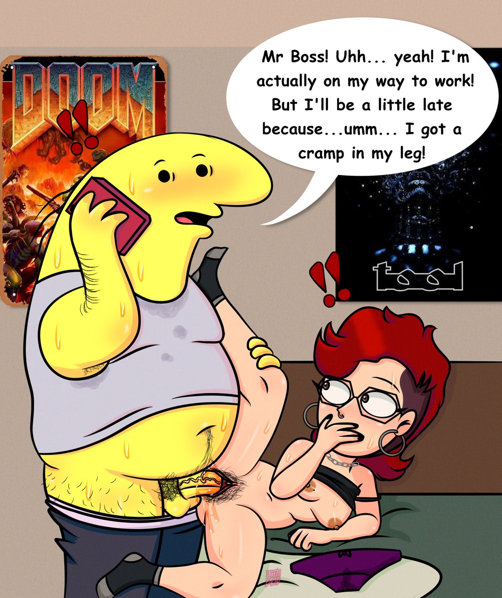 DilfyBread02's tweet photo. Charlie is late for work... again #nsfw #smilingfriends https://t.co/qDuBPkP6vY