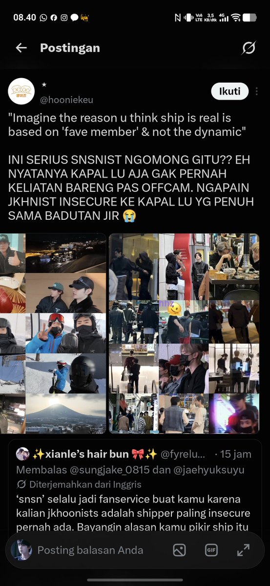 senjabkpp's tweet photo. Iya dek iyaaa, kalo kapal lu sampe nikah aku ikut happy, tapi klo jake ato sunghoon punya pacar plis jangan gila dulu ya 😌

Udah WNI perang shiper mulu 😭😭 https://t.co/zevJC6IEZt