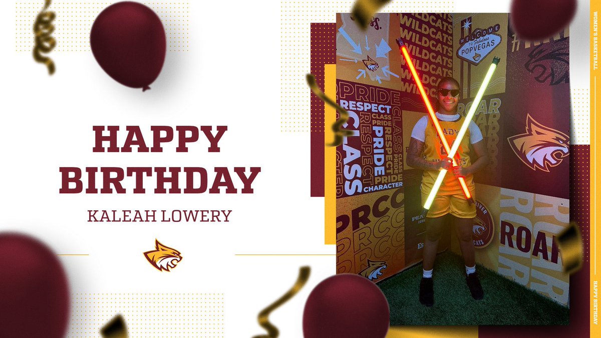 PearlRiverWBB's tweet photo. 🎉 HAPPY BIRTHDAY, @KaleahLowery ! 🎉

Help us wish our #23 a BIG Wildcat Birthday! 🥳🏀 We hope your day is filled with love, laughter &amp; blessings! 🤎💛

Happy Birthday, Kaleah! 🎂
#RRR #TheRiverIsRising #RollRiverRoll https://t.co/TRoJHsHQ3Y