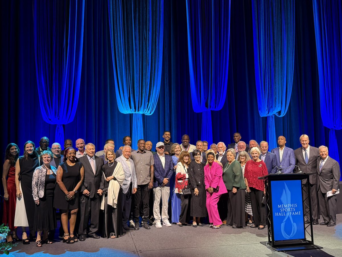 CoachCalArk's tweet photo. What a special night last night being back in Memphis for the Memphis Sports Hall of Fame! I was able to recognize and thank as many people as I could that helped build that Memphis program. It took bringing the city together to make that happen. Without all of them our success at Memphis wouldn’t have been possible!