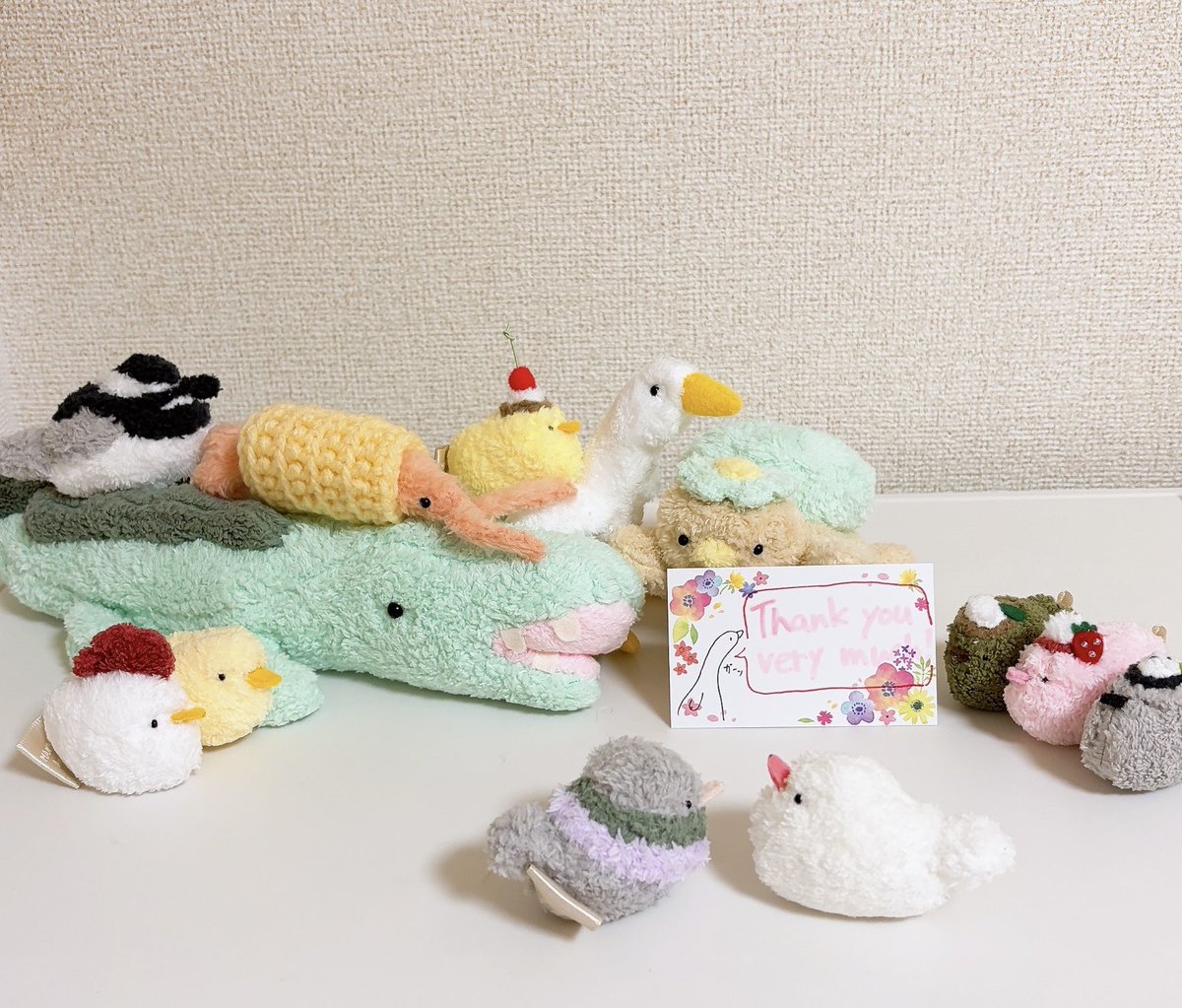 hkrsmsm2525's tweet photo. てぃあな様(@TiANA2929 )から今回購入させて頂きましたお友達は、ガチョウさんです🪿🪄✨️
ガチョウさん仲間入りして、更に賑やかになりました☺️🫶🏻🍀

大切にします🫶🏻✨️ https://t.co/uFqvZquCZX