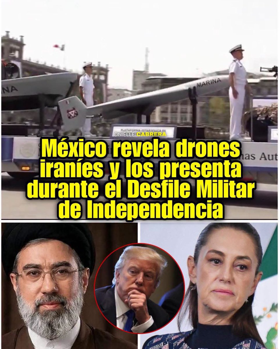 VigiaCiudadano7's tweet photo. 🚨 ESTO NO LE GUSTÓ NADA A EEUU: MÉXICO POSEE EL DOLOR DE CABEZA DE TRUMP!

Durante el Desfile Cívico-Militar por el 216 aniversario de la Independencia, la Marina de México develó un dron Shahed-136, de fabricación iraní (también conocido como Geran-2 en su versión rusa), un ataque no tripulado "kamikaze" que ha sido utilizado en conflictos recientes y es considerado uno de los equipos más efectivos de su tipo actualmente. El dron se presentó junto al Quetzal y el sistema SPARTAAM, ambos de fabricación 100% mexicana.