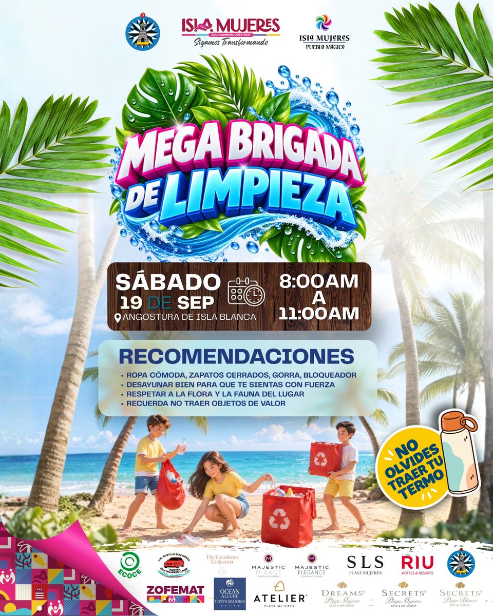 ecoceac's tweet photo. Este sábado, Isla Mujeres nos necesita.🌊💚 
Hay lugares que nos regalan momentos inolvidables. Hoy, nosotros podemos devolverles un poco de todo lo que nos dan. 🌎

Te invitamos a ser parte de la Mega Brigada de Limpieza en Isla Mujeres y sumar tus manos a una acción que comienza con algo tan sencillo como recoger, separar y cuidar.

📍 Isla Mujeres
📅 Sábado 19 de septiembre
⏰ 8:00 a. m. a 11:00 a. m.

No importa cuánto puedas hacer. Una bolsa, un residuo, una hora de tu tiempo… cuando muchas personas se unen, cada acción se multiplica. 🤝♻️

💚 Ven con tu familia, amigos o con quien quieras compartir este momento. Porque cuidar nuestros espacios también es una forma de decir: “este lugar nos importa”.

¿Te sumas? 🌊🙌

#ECOCE #MegaBrigadaDeLimpieza #IslaMujeres #LimpiezaDePlayas #CuidemosLoNuestro #EconomíaCircular #AccionesQueTransforman