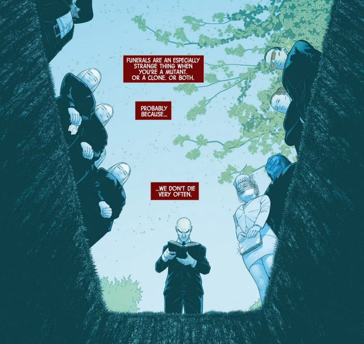 OzymandiasWorX's tweet photo. Emma Frost's funeral attires through the decades https://t.co/1BTJ3y5oRj