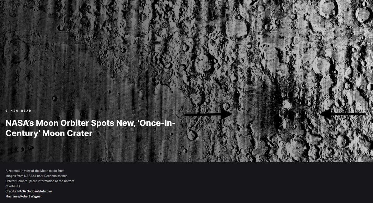 NASABlueberry1's tweet photo. The impact excavated a crater about 728 feet wide and left a cooler, roughly 4-mile-wide halo of fluffy regolith around it. Knowing how impacts reshape lunar ground matters as we prepare to explore it up close. What lunar surface question should astronauts investigate first? https://t.co/cq2lJZHI3k