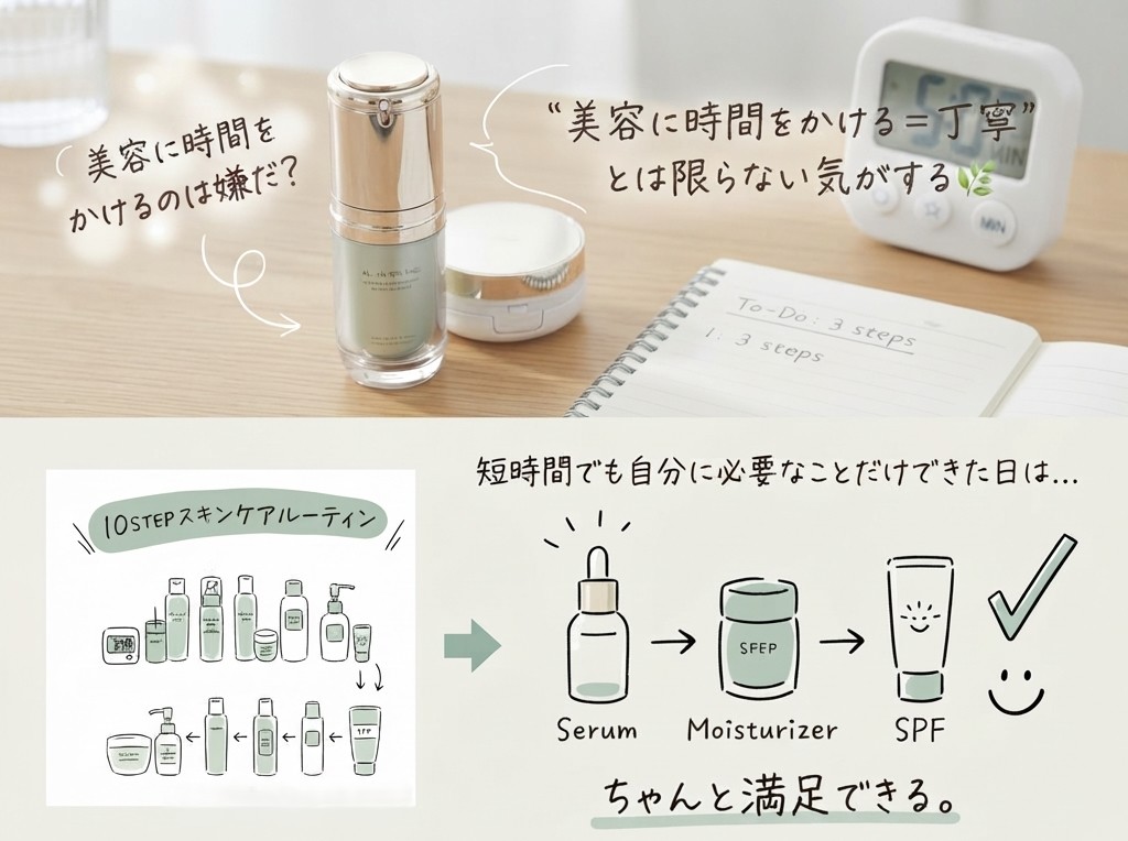 AIguts1's tweet photo. 「美容に時間をかける＝丁寧」
とは限らない気がする🌿
短時間でも自分に必要なことだけできた日は
ちゃんと満足できる。
みんなの時短美容、知りたい☺️
#時短美容 #美容習慣 #美容垢 https://t.co/Wzze01DrUg
