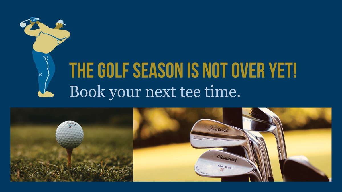 FortInViewGolf's tweet photo. The days are getting shorter, but there are still plenty of tee times left in the 2026 golf season. The course conditions are excellent. And with the warm temperatures continuing into next week, there is no time like the present to book your next round! https://t.co/1qHOQzLAxg https://t.co/raPMjXFHqc