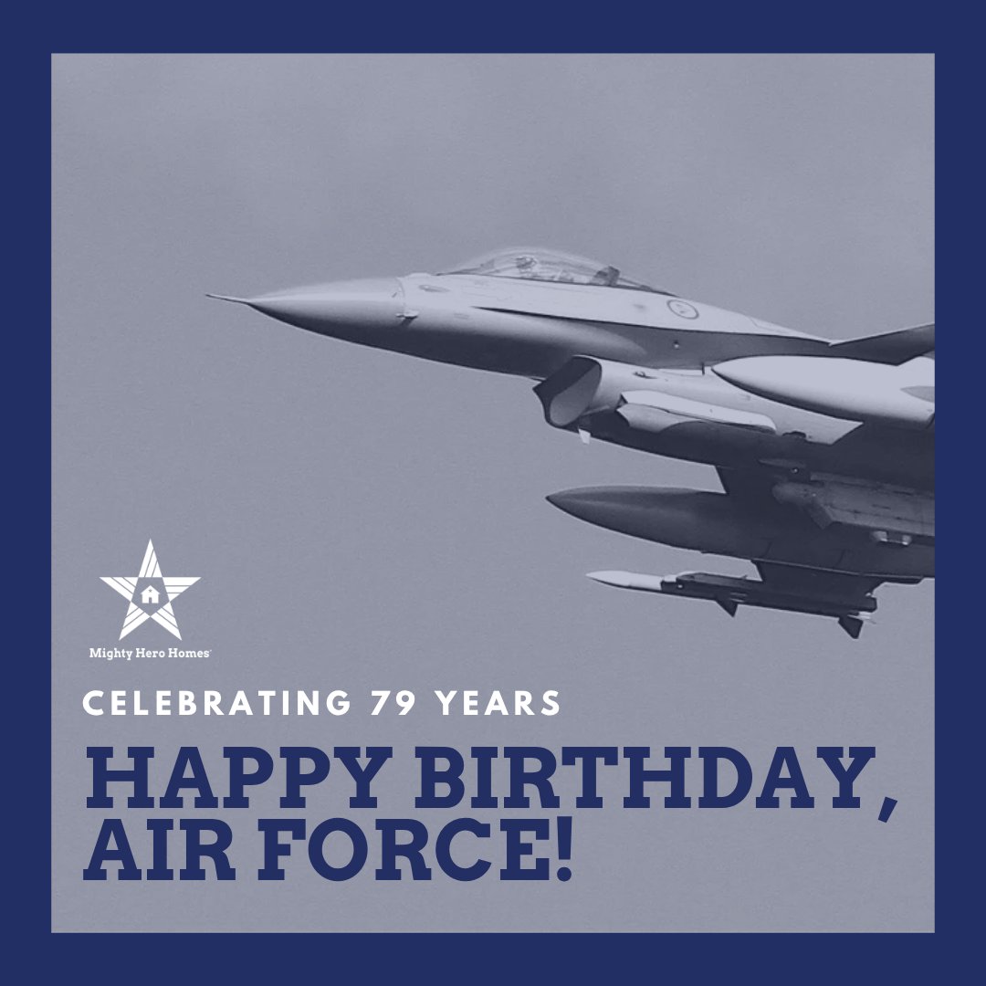 MightyHeroHome's tweet photo. Join us in celebrating the 79th birthday of the Air Force!

We are grateful for the countless sacrifices made over the past 79 years, including those from the incredible Veterans Lt. General Schaefer & Chief Master Sergeant Bass.

#veterans #endveteranhomelessness #becausetheydeservebetter #mightyherohomes #veteransupport #airforcebirthday #airforce79birthday #airforce
