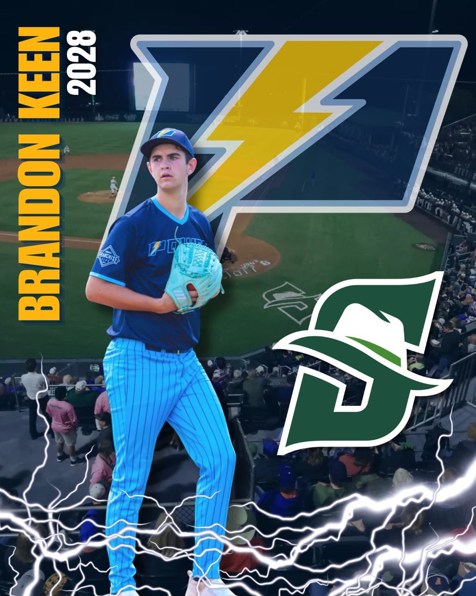 PowerBSB's tweet photo. Congratulations to 2028 Brandon Keen on his commitment to Stetson University! ⚡️

@Bkeen117 @PerfectGameUSA @curve_sports 
#PowerUp #More4Most https://t.co/f57oR4WPdb