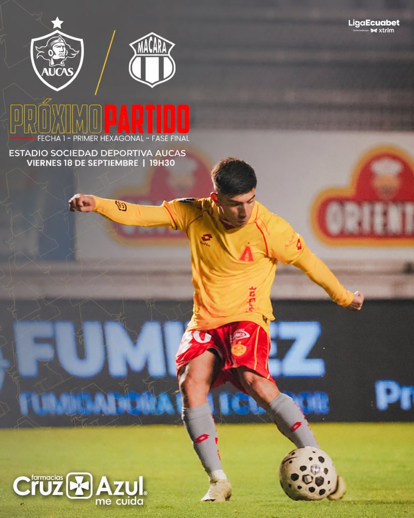 Aucas45's tweet photo. π PrΓ³ximo Partido
Hexagonal final
π #MacarΓ‘
ποΈ 18/09
β 19h30
ποΈ Estadio S.D. Aucas.
π‘π΄π²π°
#Creer
#CreerEsVolver
#EstamosCerca https://t.co/DqqVetHqOY